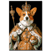 Malen nach Zahlen Der Hund der Queen Königin Corgis Versand from DE