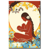 Malen nach Zahlen Eine gebärende Mutter