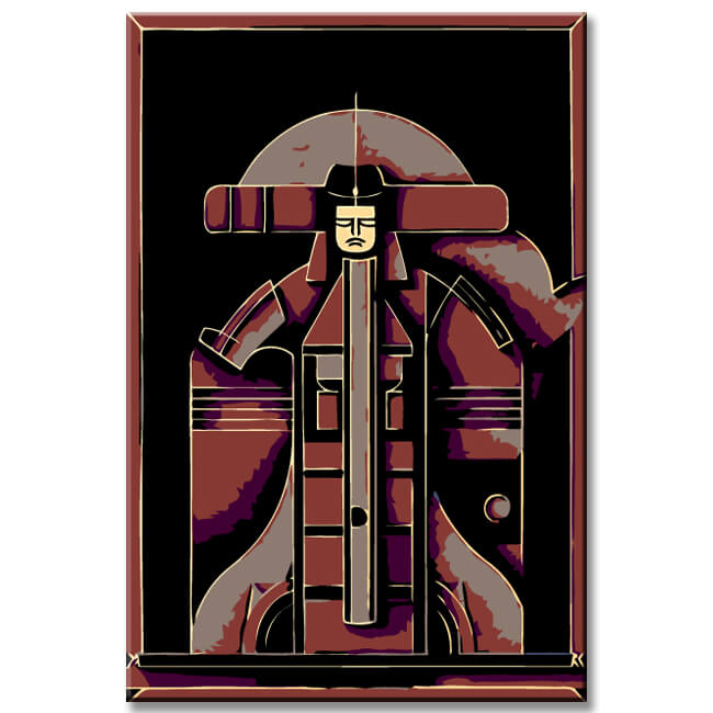 Malen nach Zahlen Roter Samurai