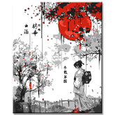 Malen nach Zahlen Japanischer Poet I