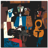 Malen nach Zahlen Kunst 3 Musiker