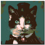 Malen nach Zahlen Smoking-Katze