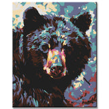 Malen nach Zahlen Schwarzer Bär I