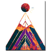 Malen nach Zahlen Kunst Tipi Berg II