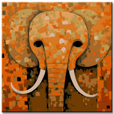 Emblem Elefanten-Gesicht - Malen nach Zahlen