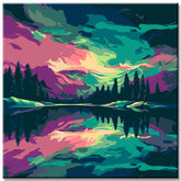 Gefrorener See - Malen nach Zahlen