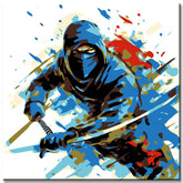 Malen nach Zahlen Ninja Kunst