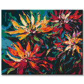 Farbiges Edelweiß - Malen nach Zahlen, Versand aus DE