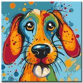 Funky Cartoon Hund - Malen nach Zahlen