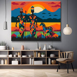 Maasai-Krieger am Kilimandscharo - Malen nach Zahlen