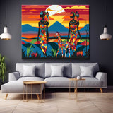 Maasai-Krieger am Kilimandscharo - Malen nach Zahlen