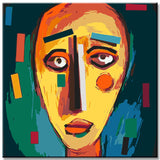 Kubistische Kunstwerke auf Galerieleinwand Stilvolle und Einzigartige WandBilder, 9-teilig