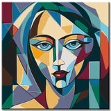 Kubistische Kunstwerke auf Galerieleinwand Stilvolle und Einzigartige WandBilder, 9-teilig