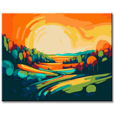 Magischer Mount Fujijama - Malen nach Zahlen