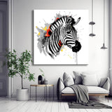 Zebra in abstrakten Aquarellfarben - Malen nach Zahlen