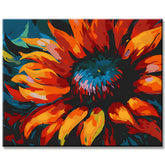 Sonnenblumen Blüte Malen nach Zahlen
