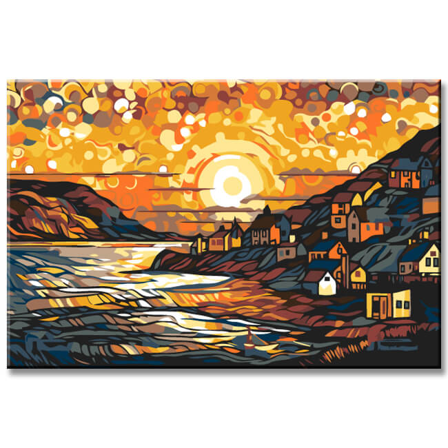 Malen nach Zahlen Mittelmeer Malerei