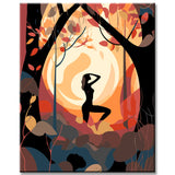 Exklusive Yoga LeinwandKunst Stilvolle und Ausdrucksstarke GaleriewandBilder, 4-teilig