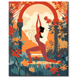 Exklusive Yoga LeinwandKunst Stilvolle und Ausdrucksstarke GaleriewandBilder, 4-teilig