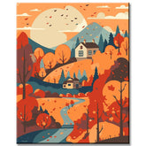 Herbstlandschaft - Malen nach Zahlen