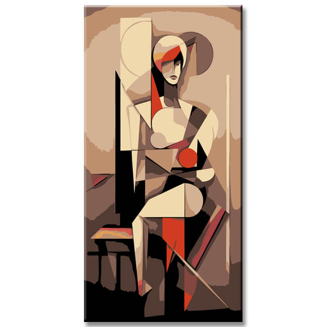 Malen nach Zahlen Frau Abstrakte Kunst