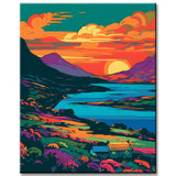 Sonnenuntergang am Ring of Kerry Malen nach Zahlen