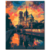 Farbenfrohe Kathedrale Notre Dame: Malen nach Zahlen
