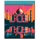 Taj Mahal Pop-Art Malen nach Zahlen