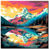 Bergsee Idylle - Malen nach Zahlen