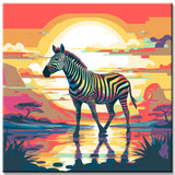 Zebra Spaziergang Malen nach Zahlen