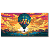 Malen nach Zahlen Heißluftballon im Van Gogh Stil