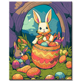 Kinderbild Illustration Malen nach Zahlen