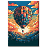 Paint by Numbers Illustration Hot Air Balloon