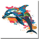 Malen nach Zahlen Flipper Delfin