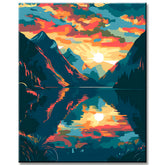 Magical Lakelandscape: Malen nach Zahlen - Versand from DE