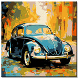 Exklusive Pop-Art LeinwandKunst Ausdrucksstarke Automobil-WandBilder, 4-teilig
