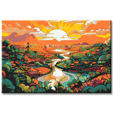 Bali Kulturlandschaft Malen nach Zahlen