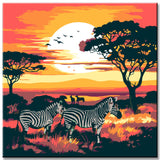 Afrikanische Kunst Bilderwand Farbenfrohe und inspirierende LeinwandBilder, 4-teilig