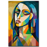 Malen nach Zahlen Melancholisches Porträt im Tarsila do Amaral Stil