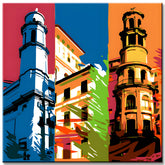 Barcelona Swirls - Malen nach Zahlen Pop Art