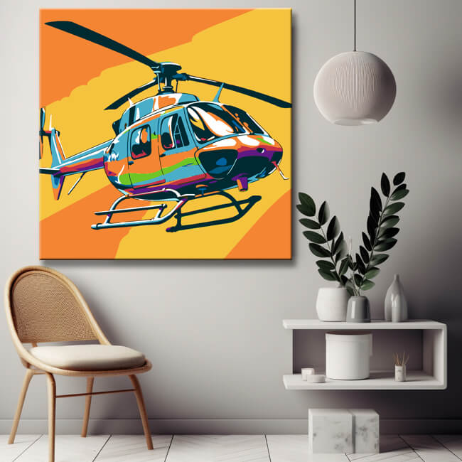 Helikopter Malen nach Zahlen