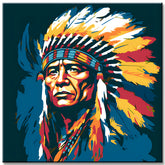 Indianer Amerika Malen nach Zahlen