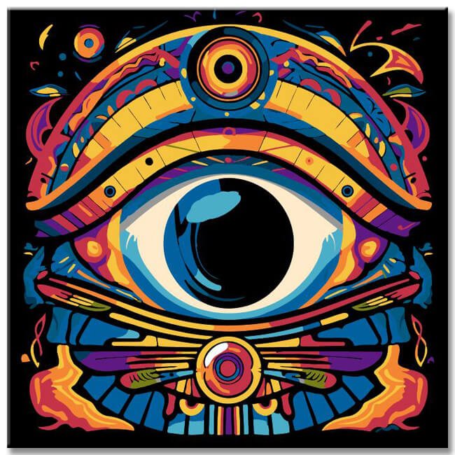 Vibrantes Augenmalen Malen nach Zahlen