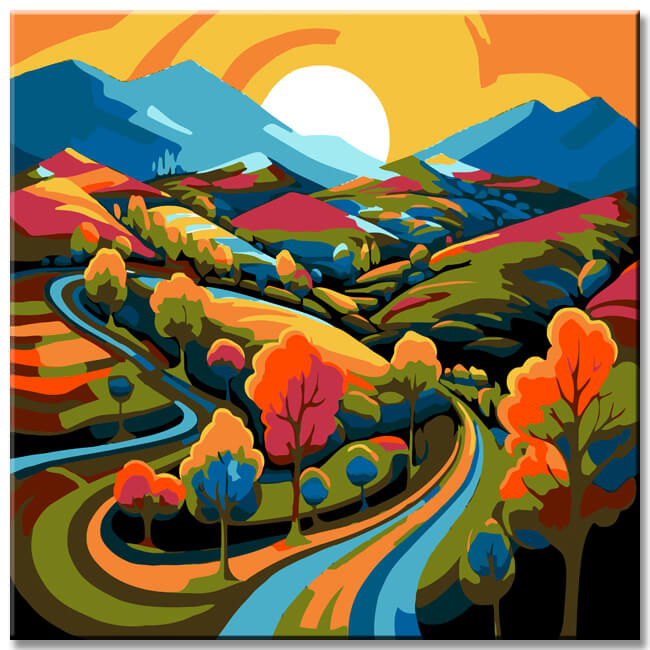 Landschaft Malen nach Zahlen