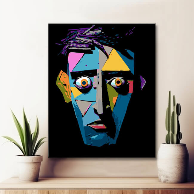 Franz Kafka Porträt - Malen nach Zahlen