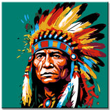 Indianer - Malen nach Zahlen