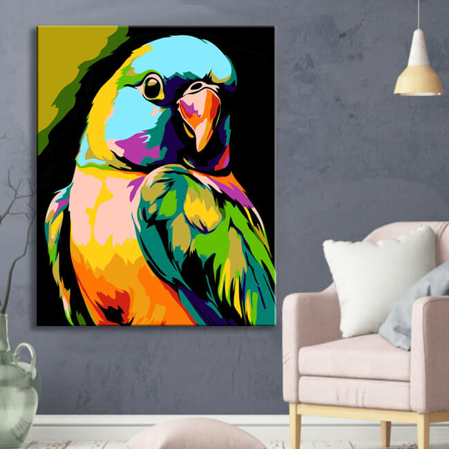 Malen nach Zahlen Lovebird - Malset für Erwachsene