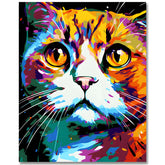 Malen nach Zahlen Scottish Fold Katze im Stil von Picasso | DIY Art Set