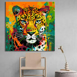 Malen nach Zahlen - Bunter Leopard im Picasso-Stil