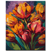 Leuchtende Tulips: Malen nach Zahlen